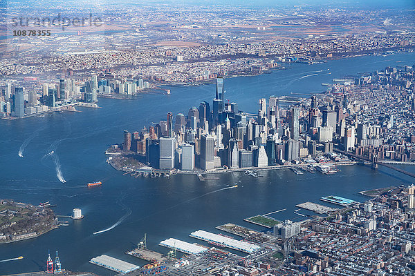 Luftaufnahme von Manhattan  New York  USA