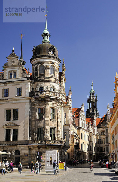 Deutschland  Sachsen  Dresden  Turm des Dresdner Schlosses