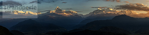 Nepal  Annapurna  Pokhara  Annapurna Süd  Machapuchare  Panoramablick
