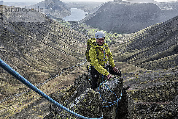 England  Cumbria  Lake District  Wasdale Valley  Napes Needle  climber