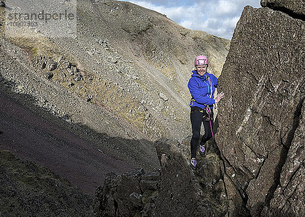 England  Cumbria  Lake District  Wasdale Valley  Great Gable  climber
