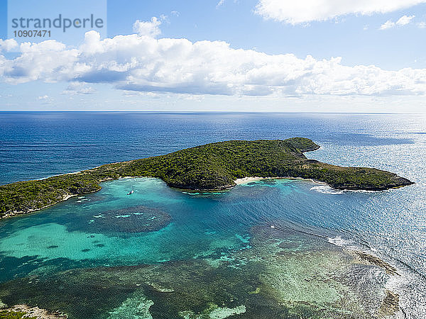 West Indies  Antigua and Barbuda  Antigua  aerial view  Green Island  Green Bay