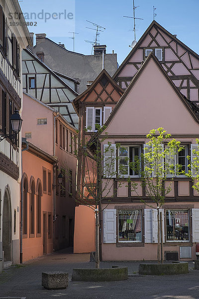 Frankreich  Colmar  Rue de l'Ange  historische Rahmenhäuser in der Altstadt