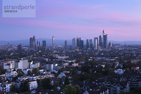 Deutschland  Hessen  Frankfurt  Skyline im Morgengrauen