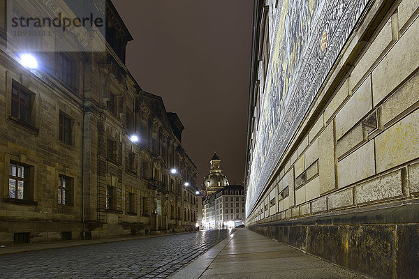 Deutschland  Sachsen  Dresden  Altstadt bei Nacht