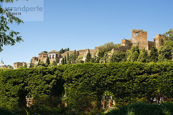 Spanien  Andalusien  Malaga  Alcazaba von Malaga  Blick aus dem Garten