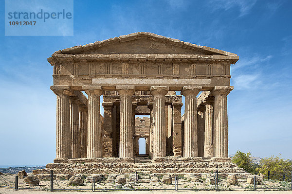 Italien  Sizilien  Agrigento  Blick auf den Concordia-Tempel