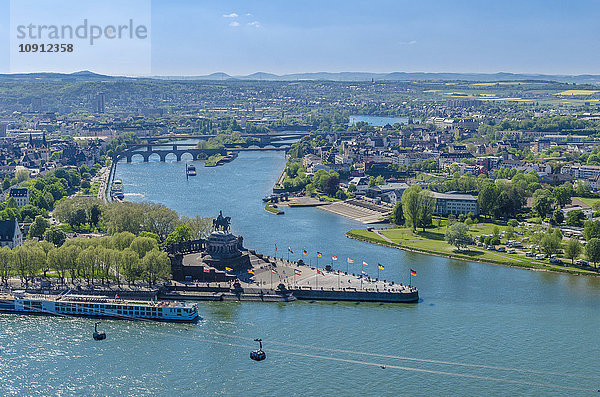 Deutschland  Koblenz  Blick auf German Corner