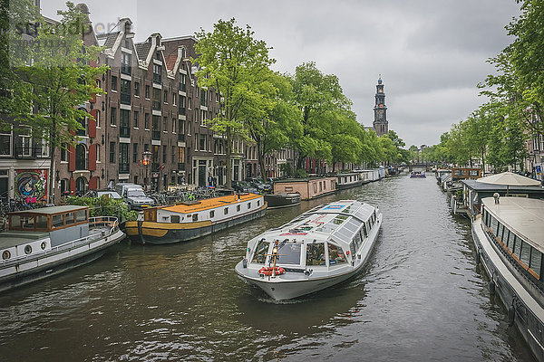 Niederlande  Amsterdam  Prince's Canal  Touristenboot