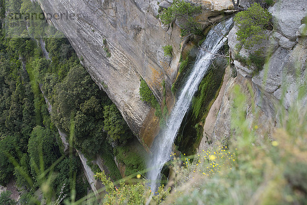 Spanien  Katalonien  Salt de Sallent Wasserfall