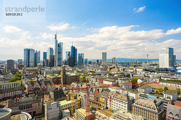 Deutschland  Hessen  Frankfurt  Stadtansicht mit Bankenviertel