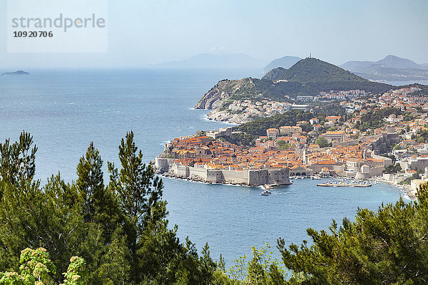 Kroatien  Dubrovnik  Blick auf die Stadt von oben