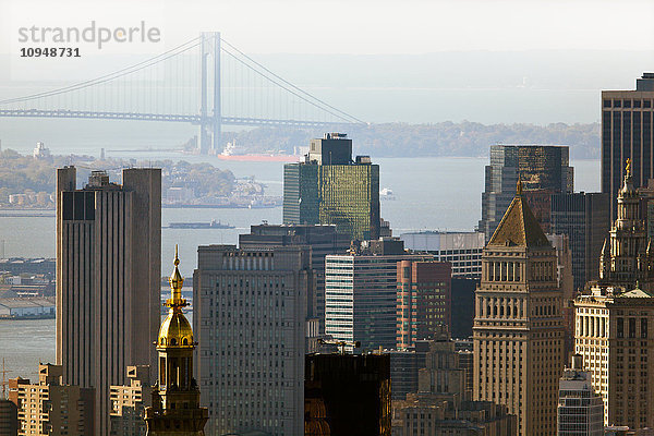 Blick auf die Wolkenkratzer von New York City