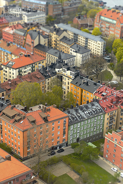 Stadtbild von Stockholm  Luftaufnahme