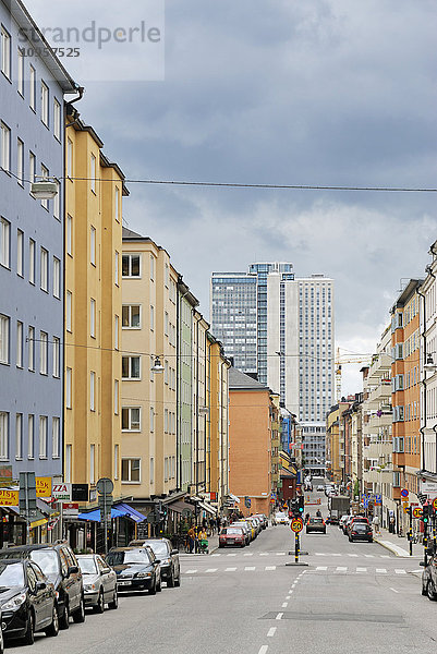 Eine Straße in Stockholm  Schweden.
