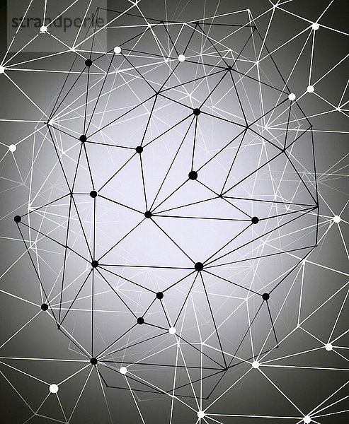 Abstraktes Netzwerkmuster mit verbundenen Linien und Punkten