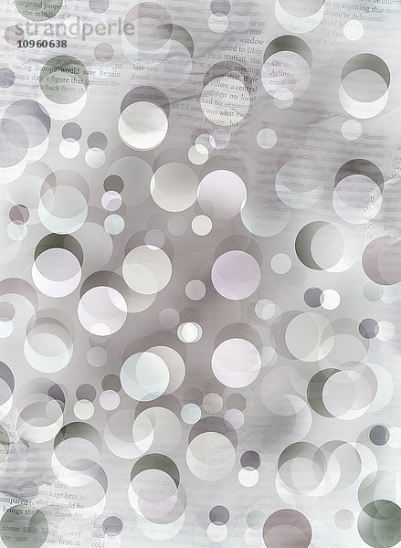 Abstraktes Muster mit überlappenden Kreisen und Punkten