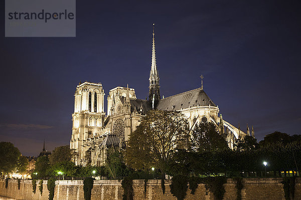 Kathedrale Notre Dame bei Nacht; Paris  Frankreich'.