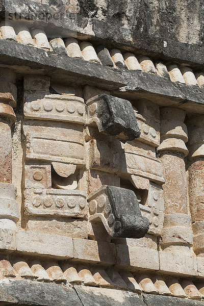 Chac-Maske (Regengott)  Der Palast  Labna  Maya-Ruinen; Yucatan  Mexiko'.