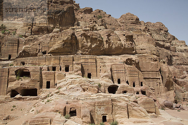 Gräber im Wadi Musa-Gebiet  datiert 50 v. Chr. bis 50 n. Chr.; Petra  Jordanien