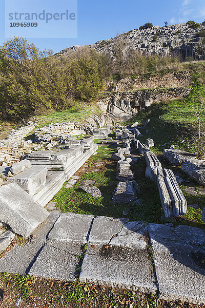 Fundort von Steinruinen; Philippi  Griechenland'.