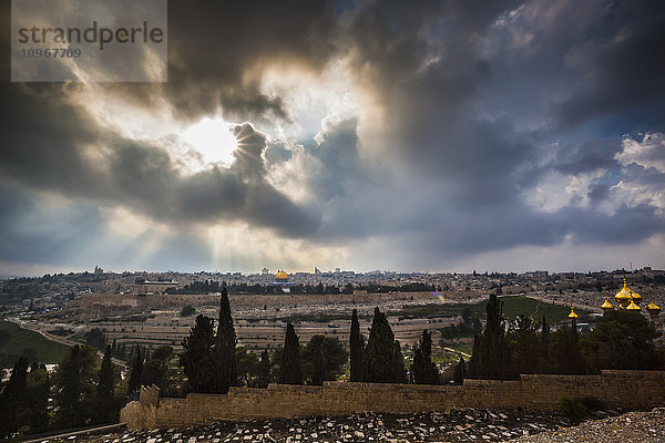 Stadtbild der Altstadt von Jerusalem; Jerusalem  Israel'.