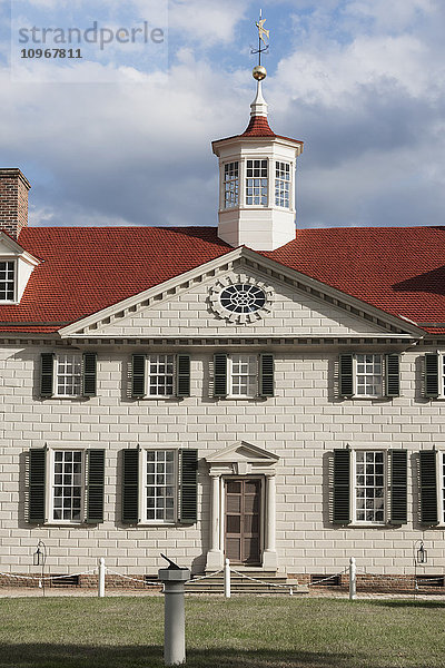 Vorderansicht von George Washingtons Herrenhaus in Mount Vernon; Mount Vernon  Virginia  Vereinigte Staaten von Amerika'.