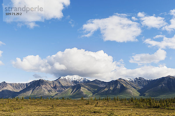 Broad Pass From George Parks Highway  Alaska Range  Interior Alaska In Summertime; Alaska  United States Of America'.