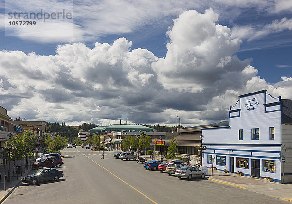 Historische Gebäude in der Innenstadt von Whitehorse  Yukon Territorium  Kanada  Sommer