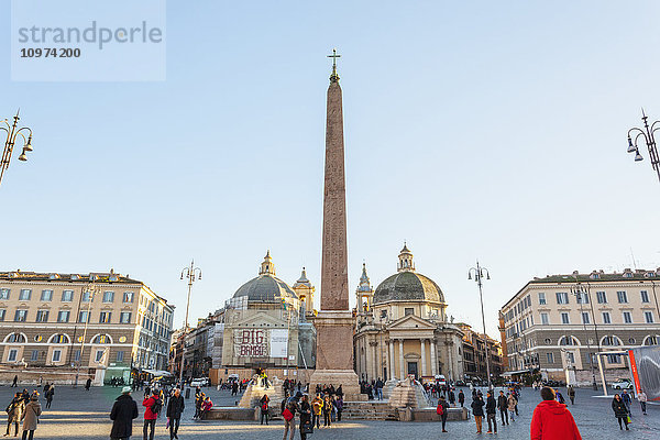 Ägyptischer Obelisk von Sety I. auf dem Platz des Volkes; Rom  Italien'.