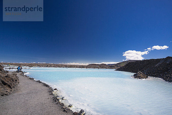 Islands berühmte Blaue Lagune; Grindavik  Island'.