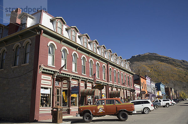 Gebäude entlang der Main Street; Silverton  Colorado  Vereinigte Staaten von Amerika'.