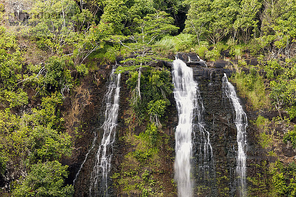 Opaekaa Falls vom Aussichtspunkt aus gesehen; Wailua  Kauai  Hawaii  Vereinigte Staaten von Amerika'.