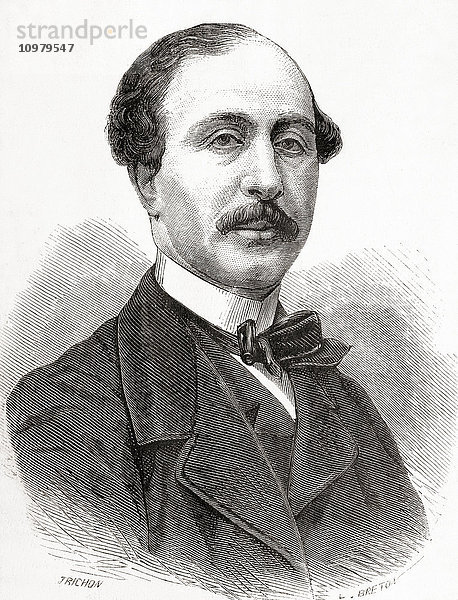 Lucien-Anatole Prévost-Paradol  1829 - 1870. Französischer Journalist und Essayist. Aus L'Univers Illustre  veröffentlicht 1866.