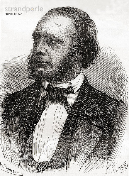 Louis François Clément Breguet  1804 - 1883. Französischer Physiker und Uhrmacher  bekannt für seine Arbeiten in den Anfängen der Telegrafie. Aus Les Merveilles de la Science  veröffentlicht um 1870