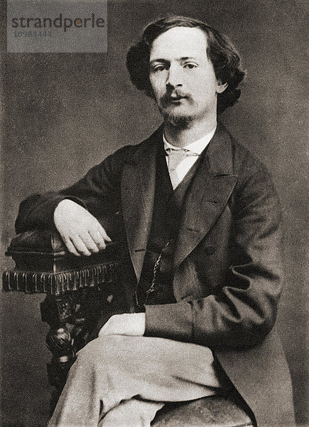 Algernon Charles Swinburne  1837 - 1909. Englischer Dichter  Dramatiker  Romancier und Kritiker. Nach einer zeitgenössischen Fotografie.