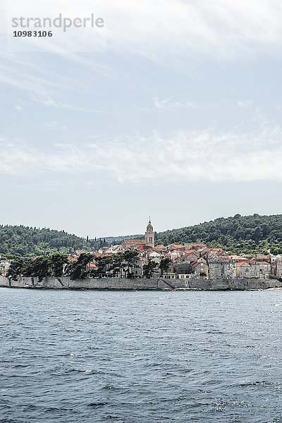 Kroatien  Korcula  Blick auf die Stadt