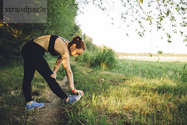 Italien  Toskana  Sportlerin  Stretching