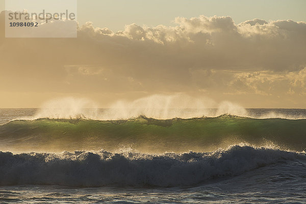 Australien  New South Wales  Tasmanische See bei Sonnenaufgang  Wellen