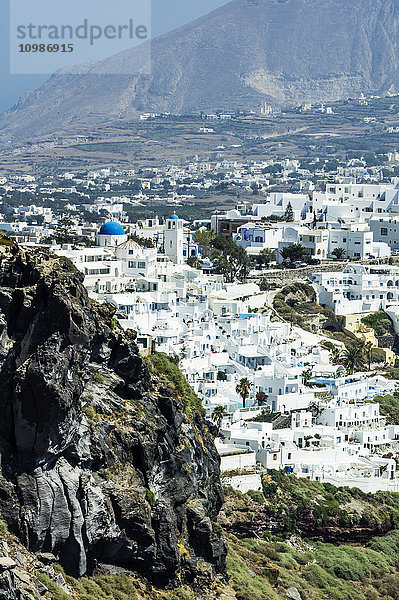 Griechenland  Santorini  Blick nach Fira