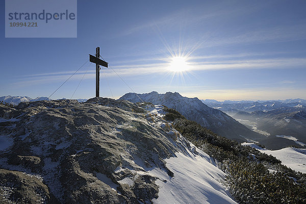 Gipfelkreuz  Steinplatte  Waidring  Tirol  Österreich
