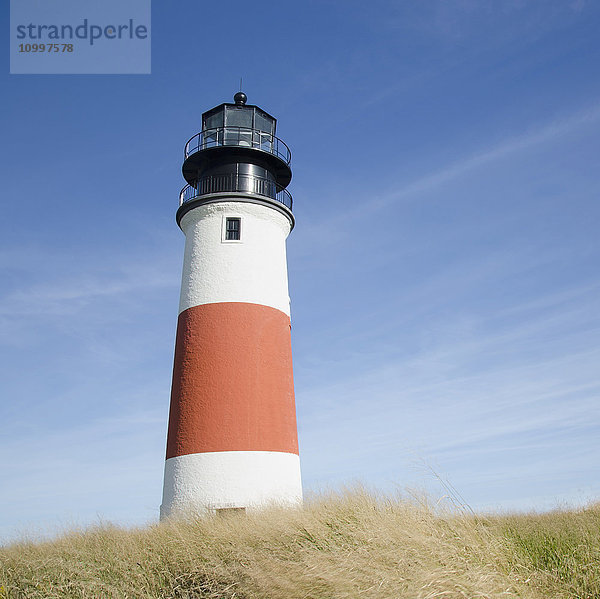 Massachusetts  Nantucket Island  Leuchtturm an einem sonnigen Tag