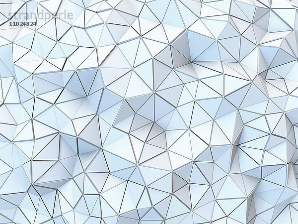Texturierte Low Poly-Oberfläche auf verbundenen Dreiecken