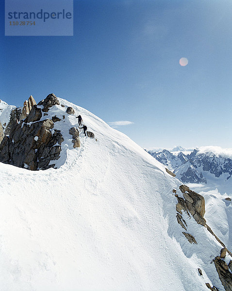 Berggipfel im Winter.