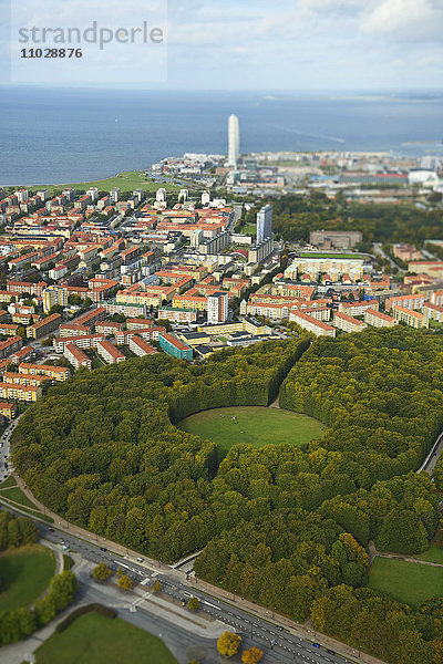 Ansicht von Malmö mit Wolkenkratzer