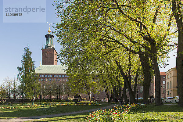 Ansicht des Stockholmer Rathauses  Schweden