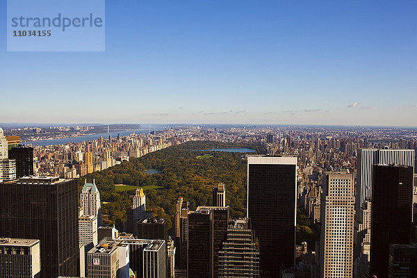 Wolkenkratzer mit Central Park im Hintergrund