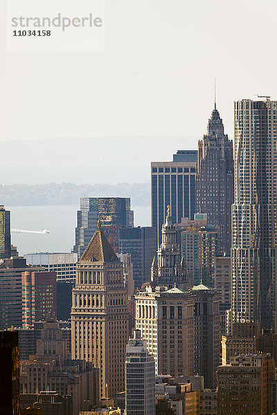 Blick auf die Wolkenkratzer von New York City