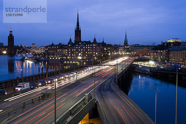 Stockholm bei Nacht  Schweden.