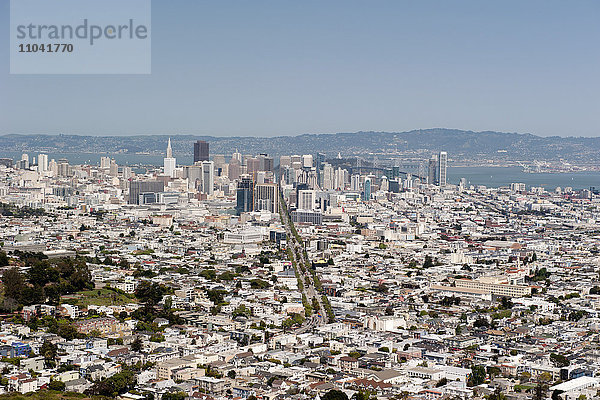 Luftaufnahme von San Francisco  Kalifornien  USA
